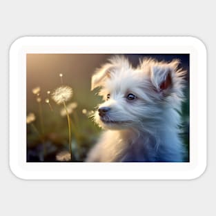 Puppy Dog Pet Animal Tranquil Peaceful Sticker